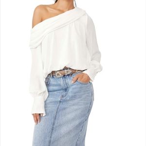 NWT Free People Jenna One Shoulder Top Size Large